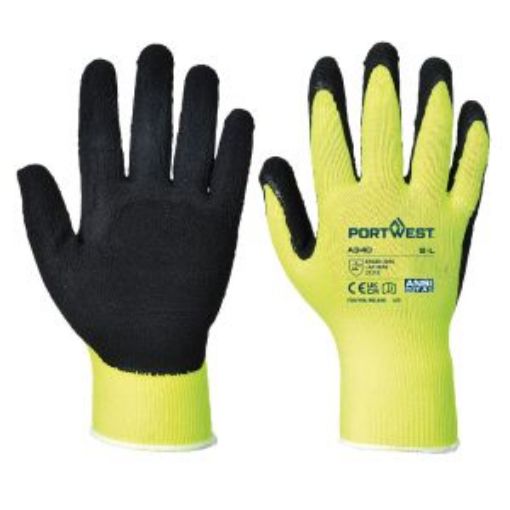 Picture of Hi Vis Latex Grip Gloves - Yellow/Black