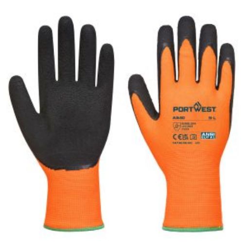 Picture of Hi Vis Latex Grip Gloves - Orange/Black