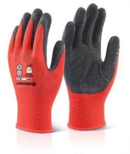 Picture of Latex Palm Coated Knitted Glove - Black/Red