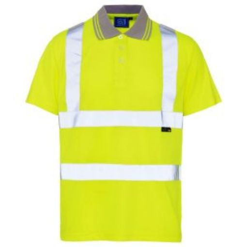 Picture of Hi Vis Bird Eye Polo Shirt - Yellow