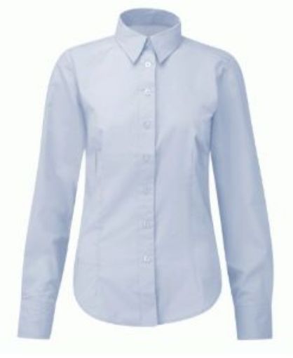 Picture of Ladies Deluxe Polycotton Blouse - Light Blue 