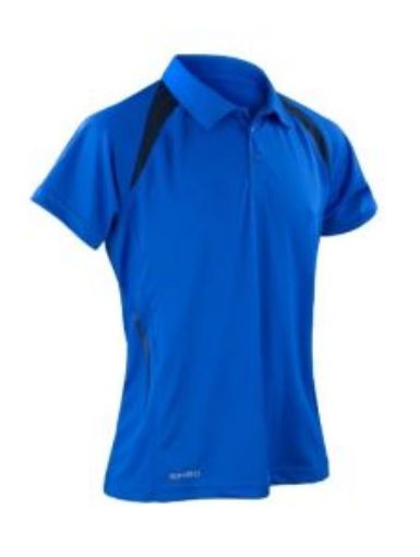 Picture of Men's Spiro Sports Polo Shirt - Royal Blue Navy Trim