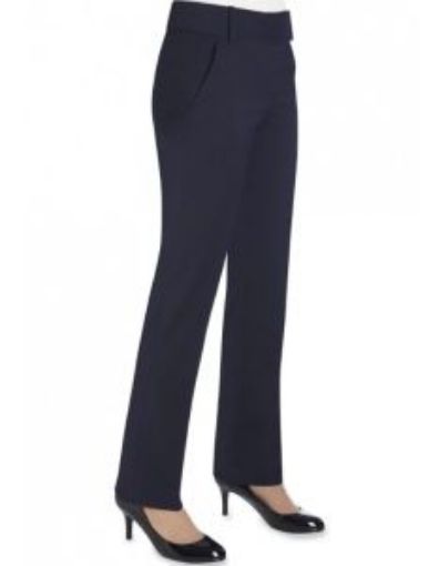 Picture of Genoa Ladies Tailored Fit Suit Trousers Reg Leg - Navy