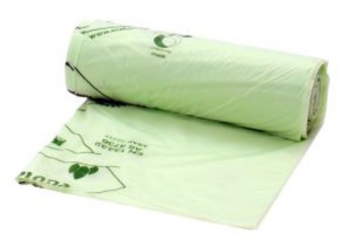 Picture of (500) 40lt Green Compostable Food Waste Liners (20 Rolls x25pc)  170x675x690mm