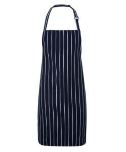 Picture of Striped Bib Apron PCotton - Navy/White 